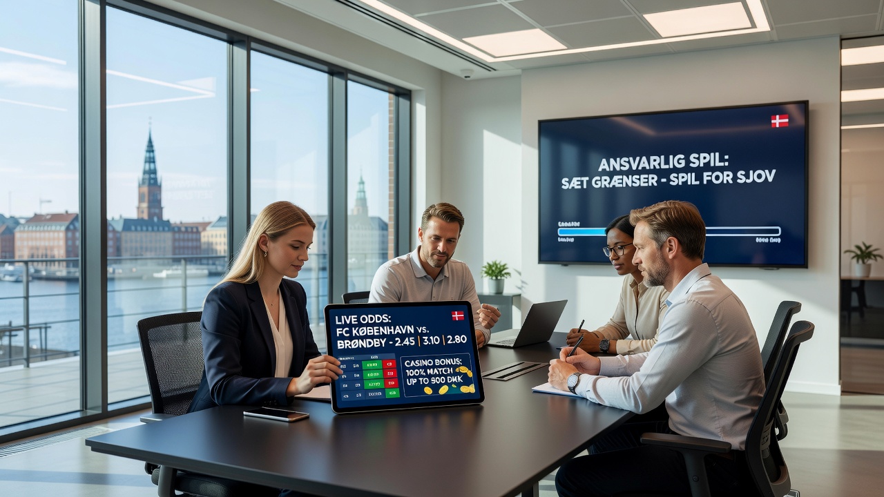 Brugergrænseflade på dansk mobilplatform med ansvarligt spil-værktøjer og live odds